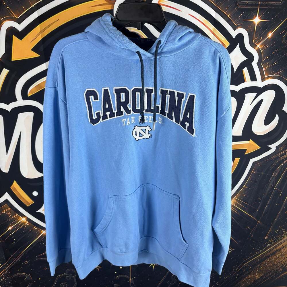 North Carolina Tar Heels NCAA Hoodie Mens M Champion Pullover Blue Sweatshirt